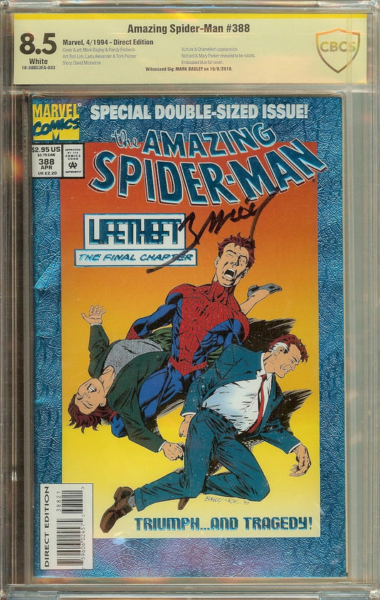 Amazing Spider-Man #388 CBCS (not CGC) 8.5 Signed Mark Bagley