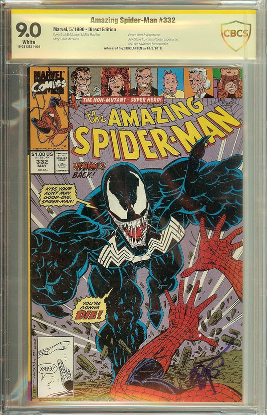 Amazing Spider-Man #332 NM CBCS (not CGC) 9.0 Erik Larsen