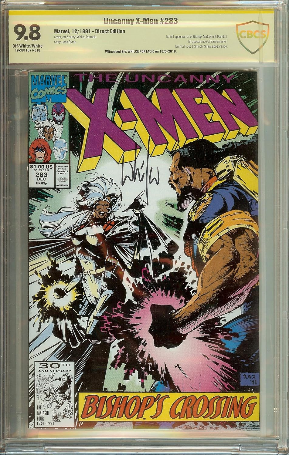 Uncanny X-Men #283 Bishop 1st Full Appearance CBCS (not CGC) 9.8 Whilce Portacio