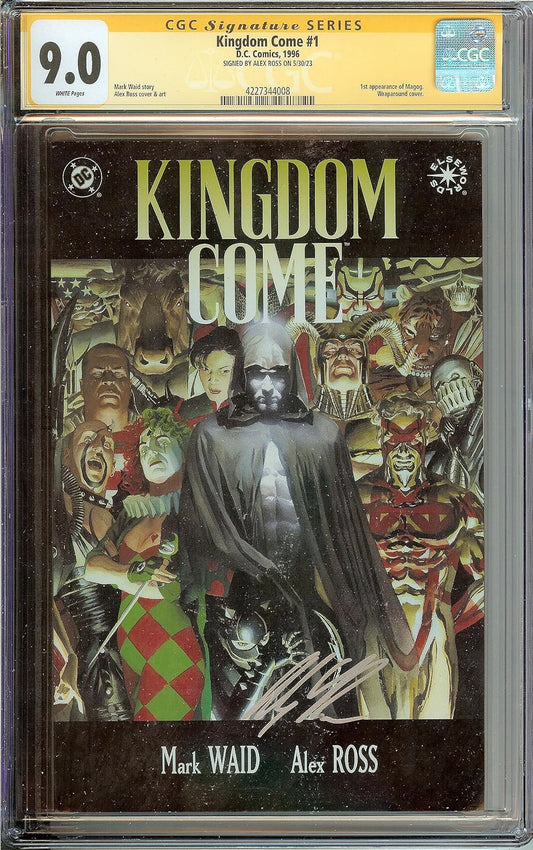 KINGDOM COME #1 1st Magog CGC 9.0 Signed by Alex Ross