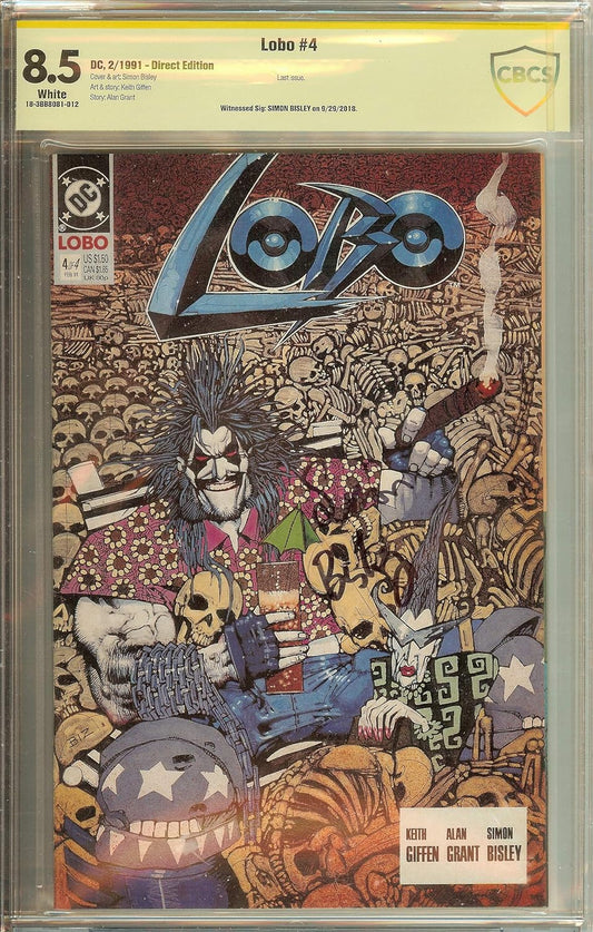 Lobo #4 1991 CBCS 8.5 Signed Simon Bisley
