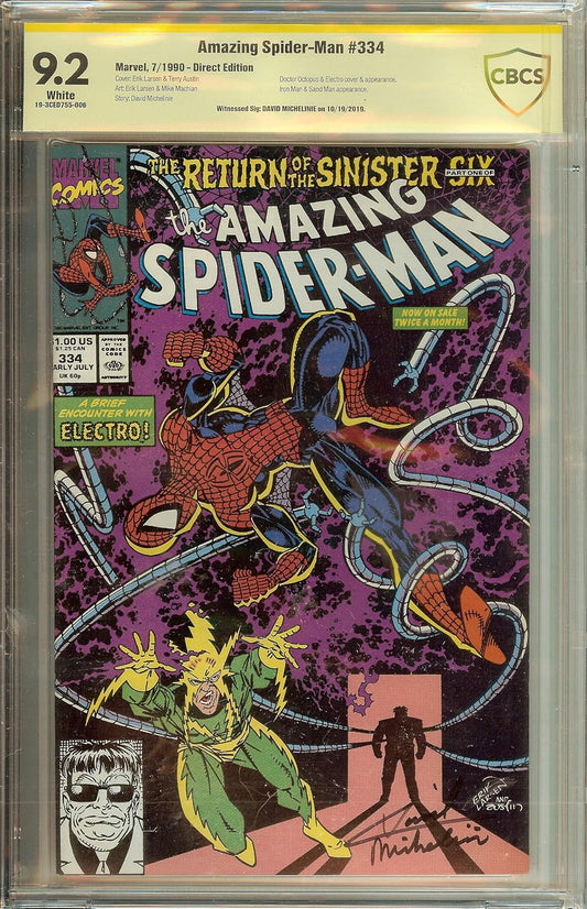 Amazing Spider-Man #334 CBCS (not CGC) 9.2 David Michelinie