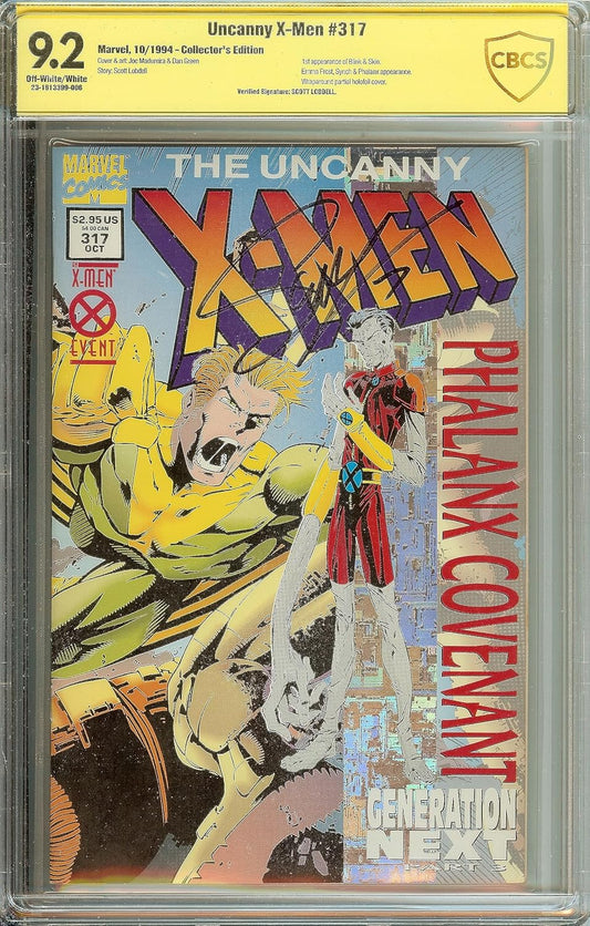Autographed Uncanny X-Men #317 NM Signed Scott Lobdell 1st Blink CBCS 9.2