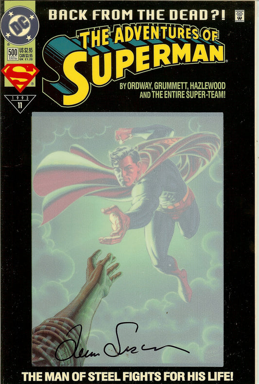 The Adventures of Superman #500 Signed Louise Simonson with COA
