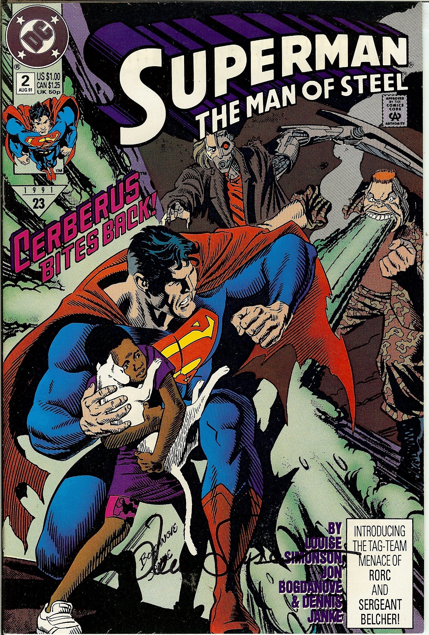 Superman The Man of Steel #2 Signed Louise Simonson with COA