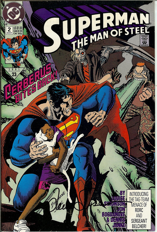 Superman The Man of Steel #2 Signed Louise Simonson with COA