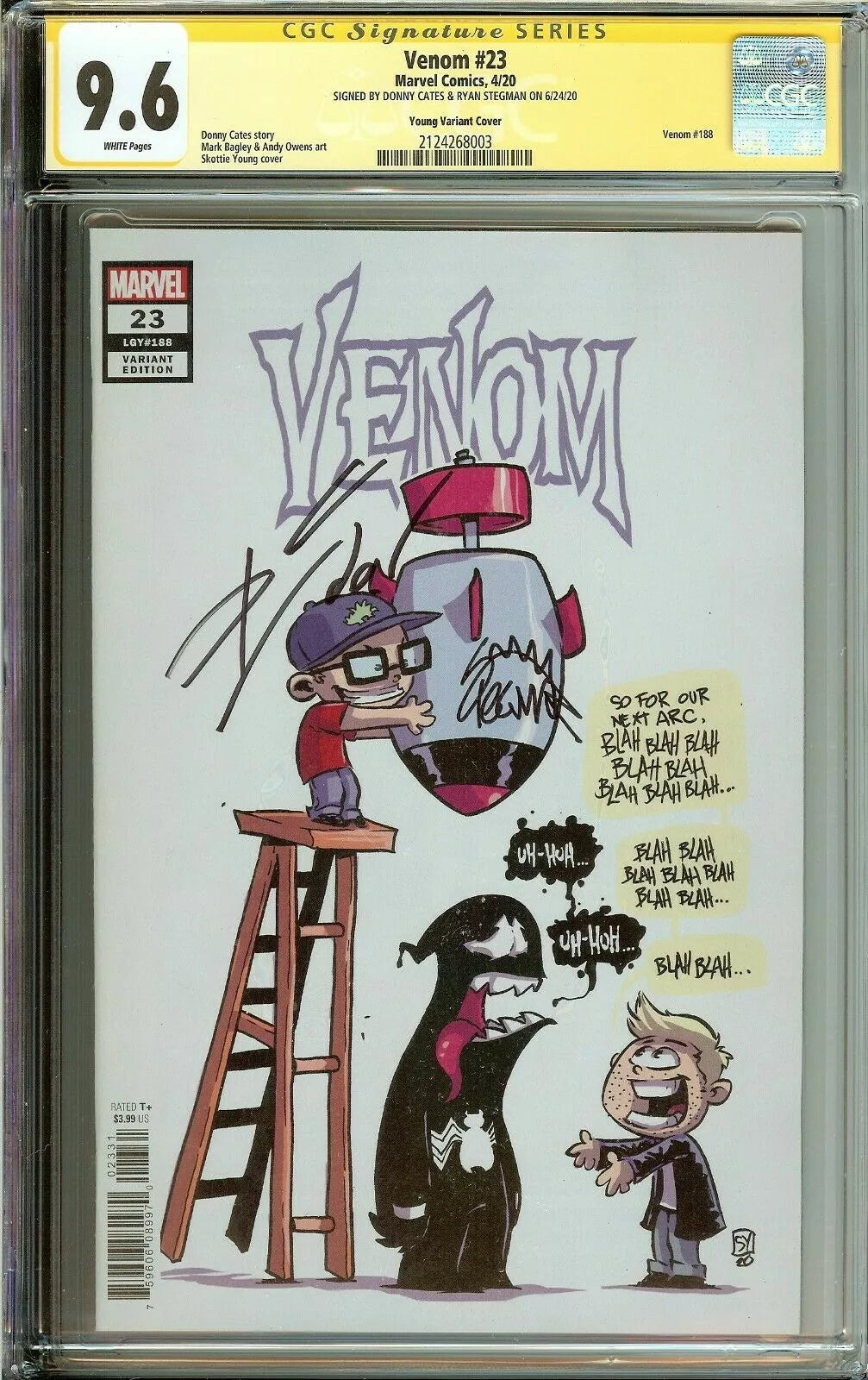 Venom #23 CGC SS 9.6 Signed Donny Cates & Ryan Stegman Variant